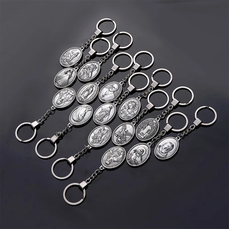 Брелок для ключей с изображением святых Кристофера брелок Подарочная бижутерия