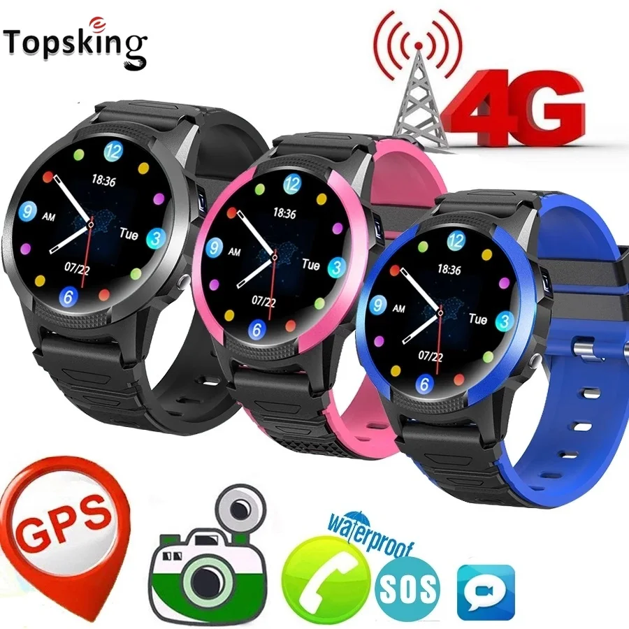 

Детские Смарт-часы 4G, трекер позиционирования, браслет IP67, водонепроницаемый, Wi-Fi, LBS, GPS, SOS, видеозвонок, SIM-карта, сеть