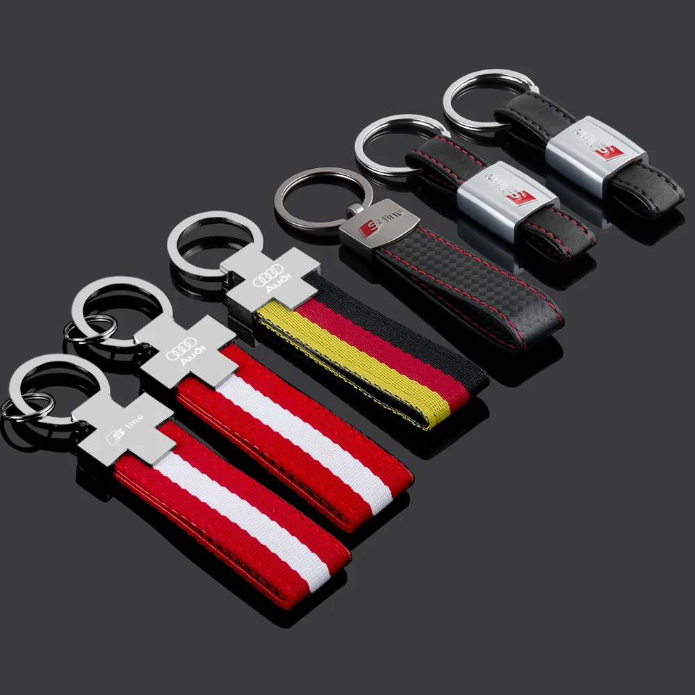 3D металлический автомобильный Стайлинг брелок для ключей эмблема Audi S SLINE A1 A3 8P A4 B5