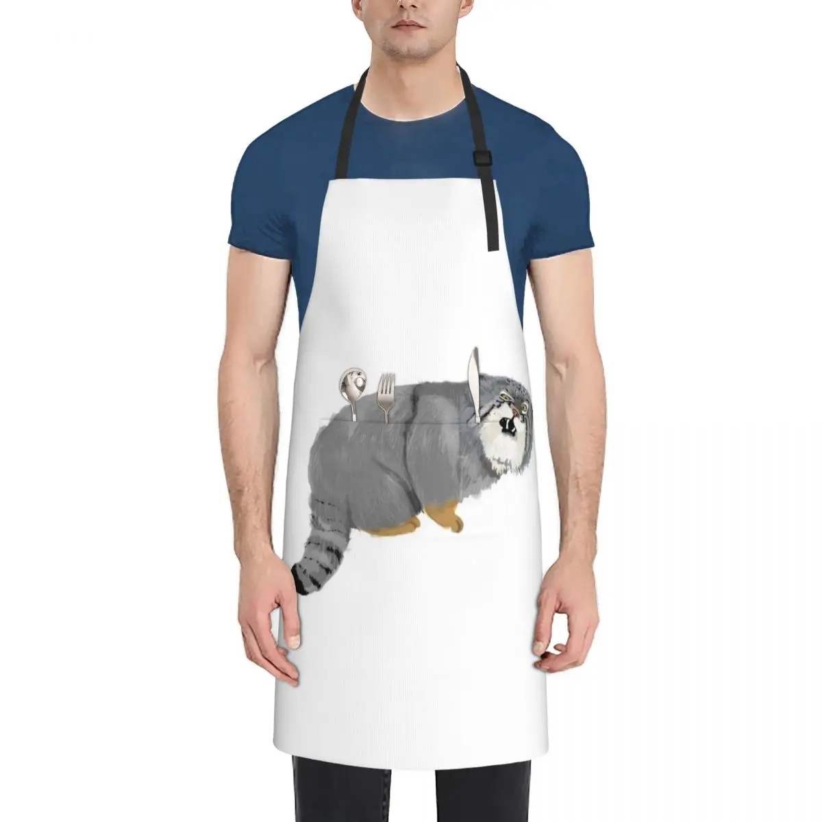 Паллас кошка наклейка Фартук водонепроницаемый для женщин кухни мужчин кухонные