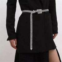 european and american ins style 3 5 rows rhinestone belt womens fashion waist chain shiny crystal inlaid waist chain jewelry ac