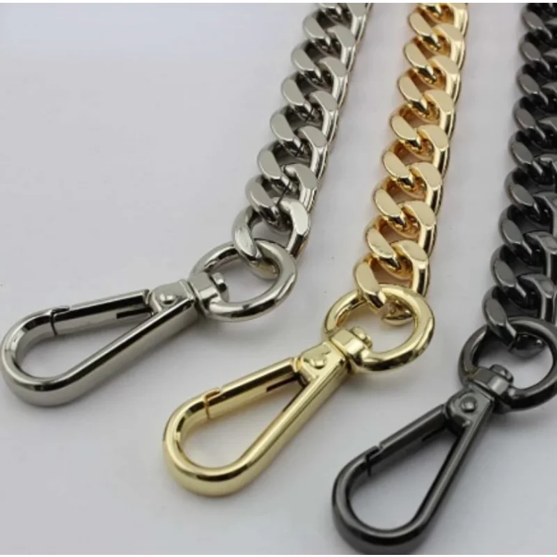11mm 13mm Aluminum Chain Light Weight  Bags Strap Accessory Factory Quality  Metal Thick Chain Strap for Brand Strap Accessories