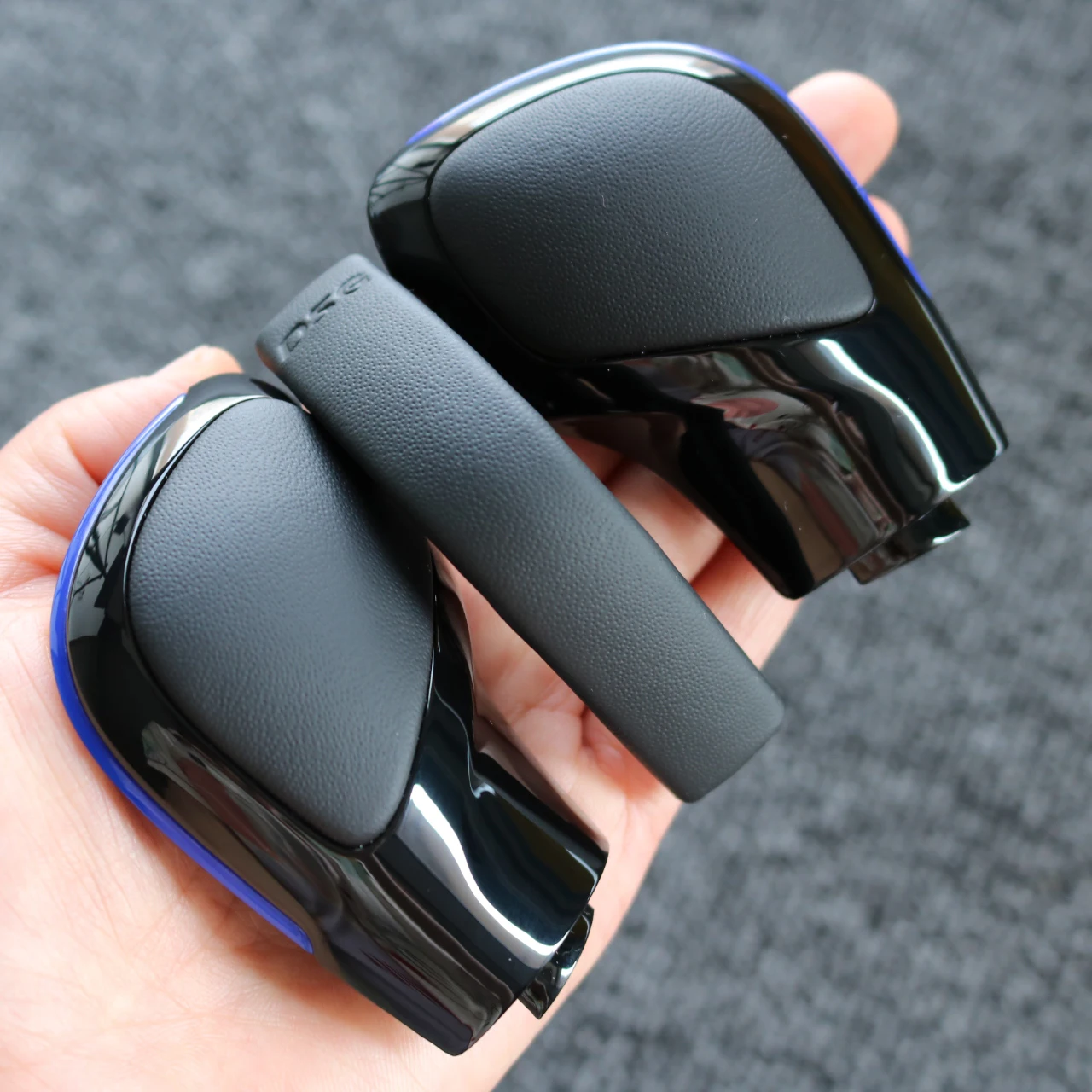 Красный синий обод черный хром кожа рычаг переключения передач боковая крышка DSG