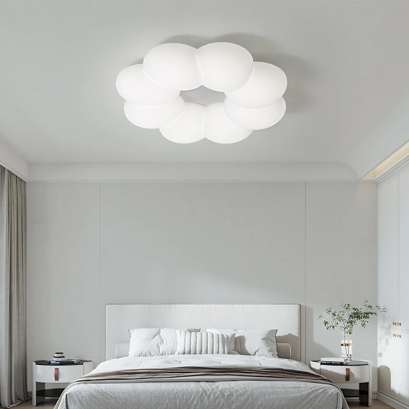 

2022 Modern LED Ceiling Lmap Flower Cloud Round Light Dimmable Living Room Bedroom Hallway Entrance Cloakroom Люстра Потолочная