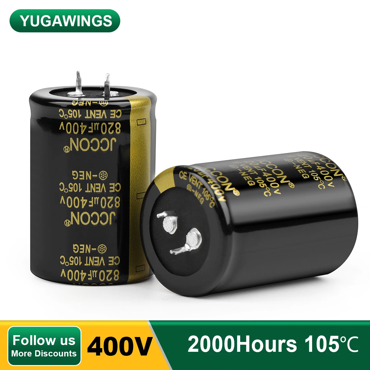 

2Pcs 400V Audio Capacitor Amplifier Electrolytic Capacitor 2000Hours 105 ℃ For Filter/Air Conditioner/HiFi/Power Capacitance