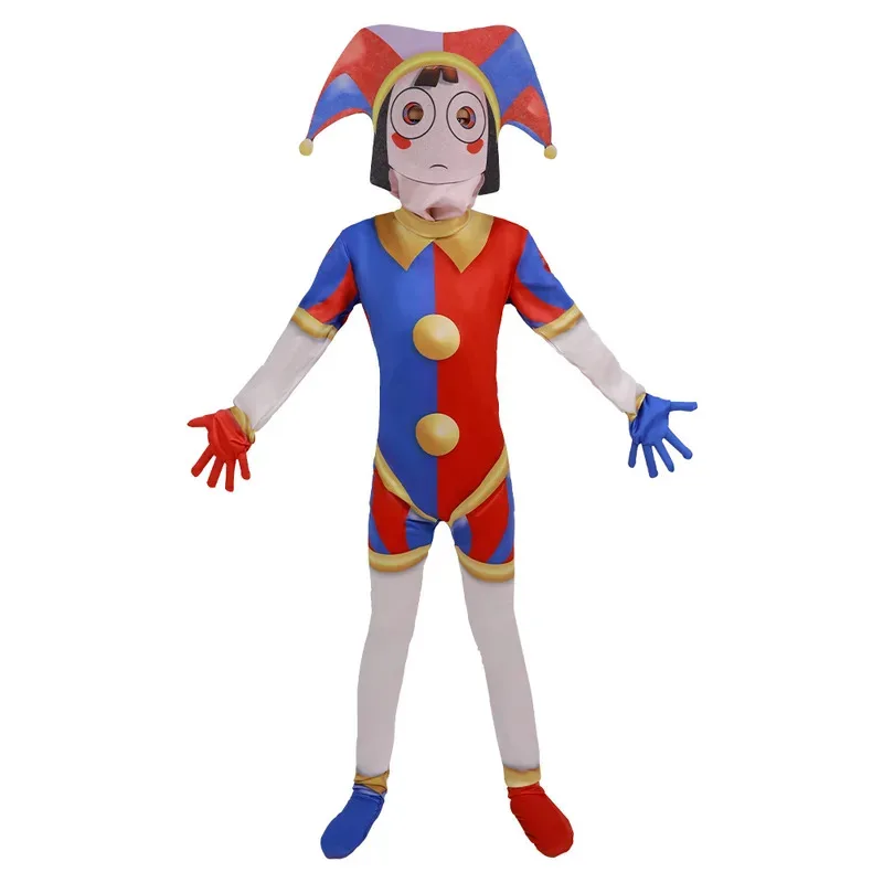 Фото Новый костюм для косплея, комбинезоны Pomni, ролевая игра, Рождественский карнавальный костюм Pamney, цирковые клоуны, костюм клоуна для девочек2025c;5,v'8 №5