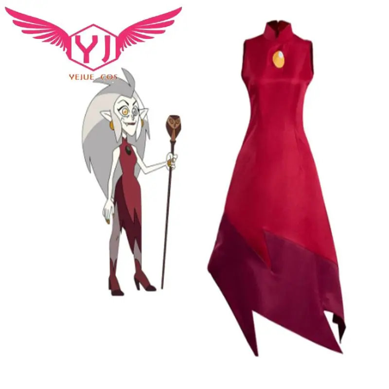 

Animation Movies The Owl House Edalyn Cosplay CostumeOutfits Halloween Carnival Women Red Dress