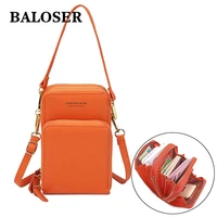 baloser women small wallet solid color diagonal crossbody bag multifunctional mobile phone versatile bag