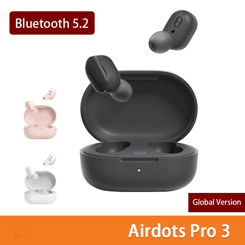 

Xaiomi Redmi AirDots Pro 3 Noise Reduction Headset Wireless Headphone Stereo Bass Handsfree Earbud With Mic Gaming Earphone