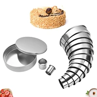 14pcs stainless steel biscuit mold round shape cake fondant mold cookie cutters circle kitchen gadgets baking pastry accessories