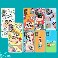 anime crayon shin chan for xiaomi redmi note 10s 10 k50 k40 gaming pro 10 9at 9a 9c 9t 8 7a 6a 5 4x transparent phone case