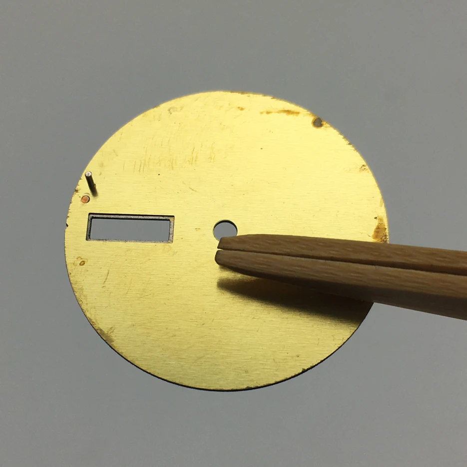 No Logo 28.5mm Watch Dial Substitute Modified Dial Double Calendar Luminous Literal  NH36A Movement DC4-1