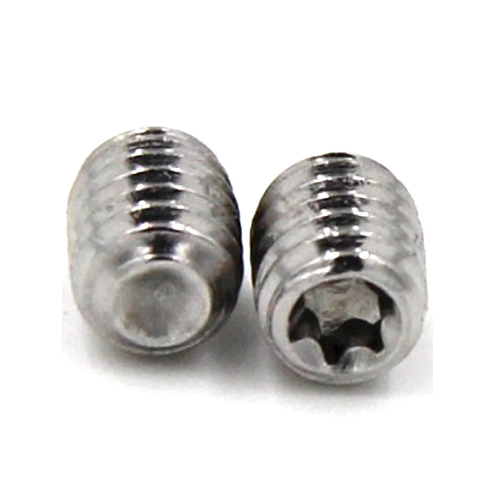

50Pcs/Bag M4*5 304Stainless Steel Full Thread Grub A2-70 Headless Screws With Cup Point