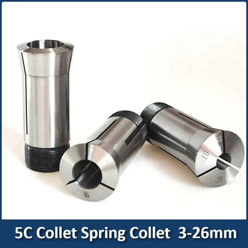 

1 шт., цанга с круглым отверстием, круглый тип 5C, пружинная цанга, диапазон от 3 мм до 26 мм для фрезерного станка с ЧПУ