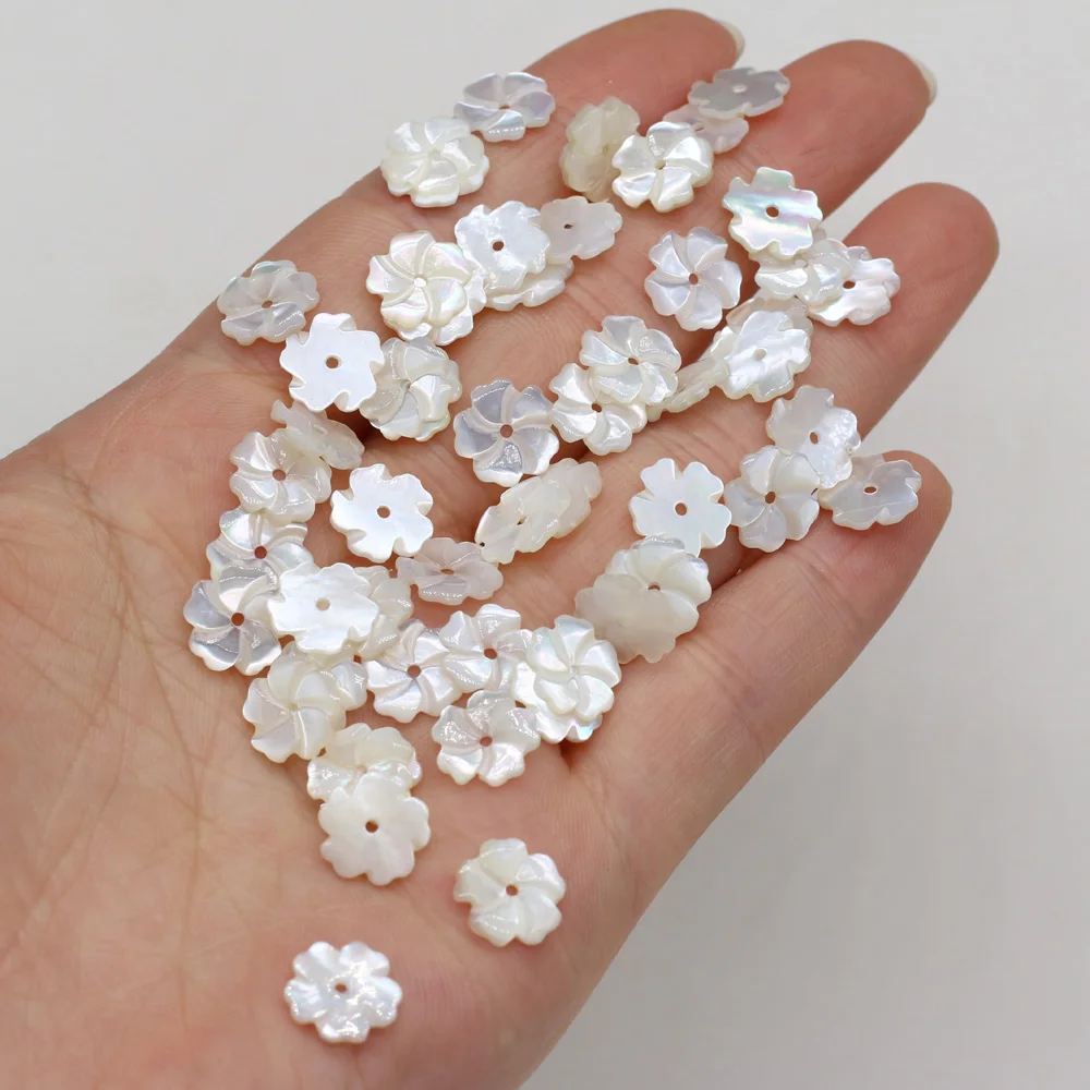 

Подвеска в виде лепестков из натуральной пресноводной белой ракушки, незакрепленные бусины для изготовления ювелирных изделий, браслетов, ...