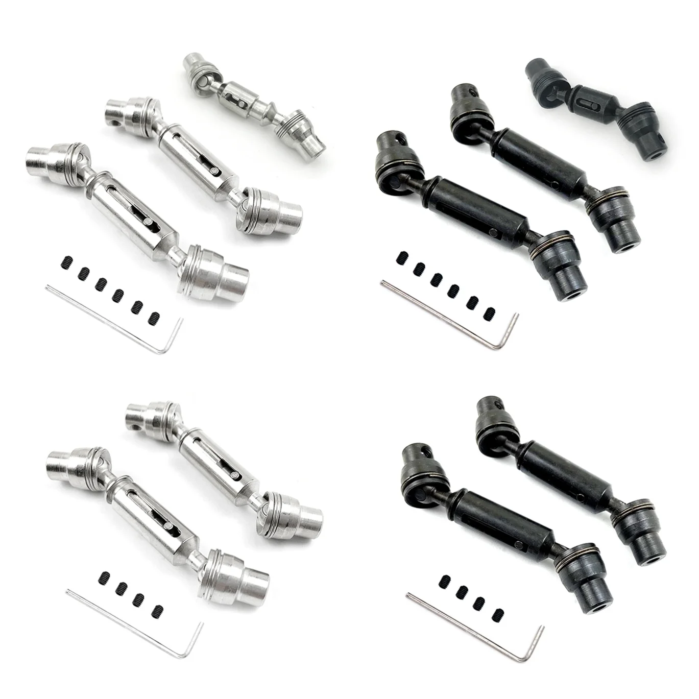 Металлический приводной вал Driveshaft CVD для WPL C14 C24 D12 B14 B24 B16 B36 MN D90 MN98 MN99S 4x4 6x6 4WD 6WD Радиоуправляемая машина