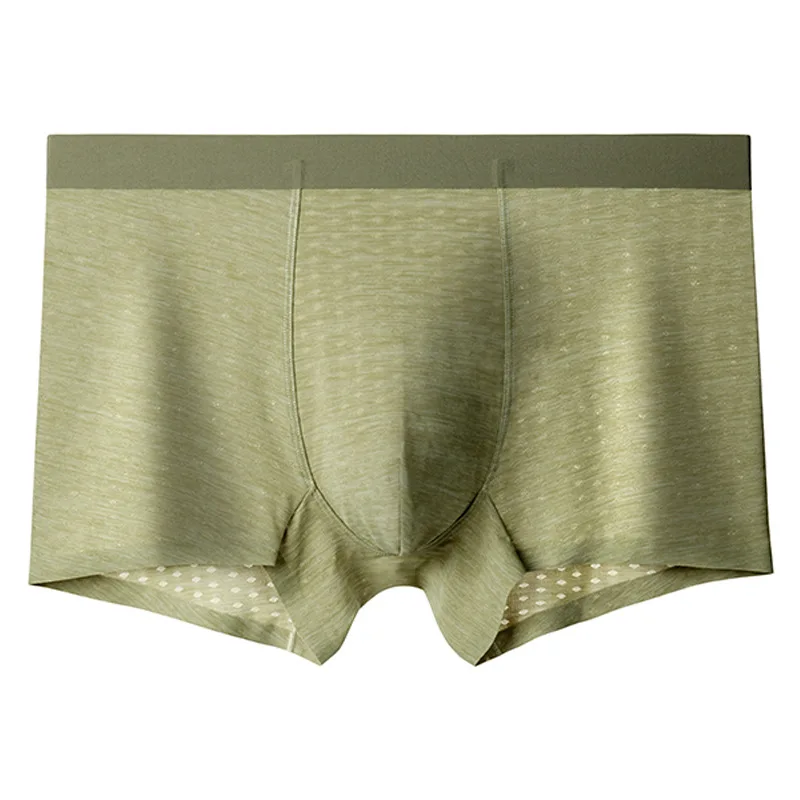 3PCS Men's Underwear Ultra Thin Jacquard Mesh Breathable Boxer Antibacterial Shorts