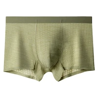 3pcs mens underwear ultra thin jacquard mesh breathable boxer antibacterial shorts