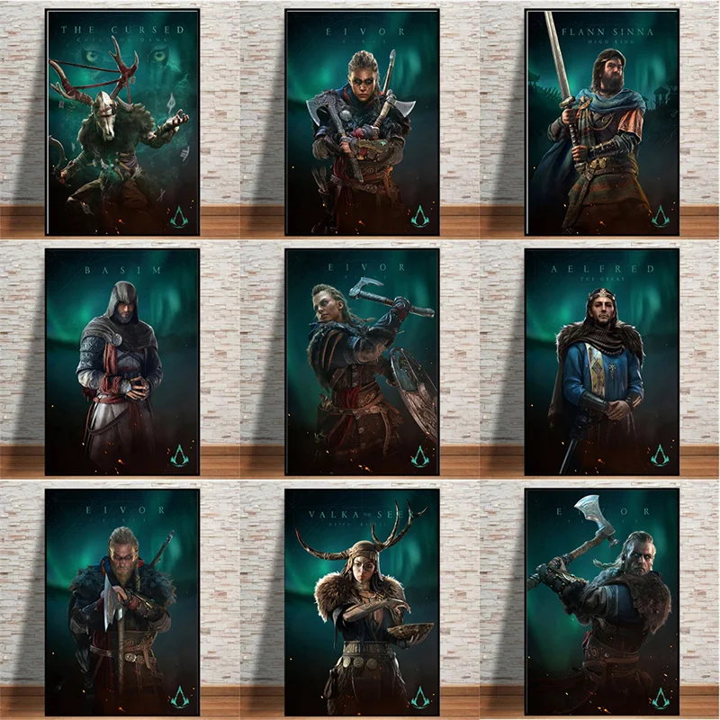 

Скандинавская игра, рисование фигурок, постер, игра, Картина на холсте, HD печатная картина для игрока, комната, спальня, настенное искусство, украшение для дома, подарок