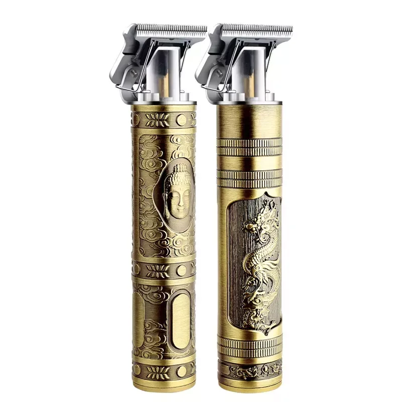 

Clipper Clippers New Men's Retro T9 Style Buddha Head Carving Oil Head Scissors