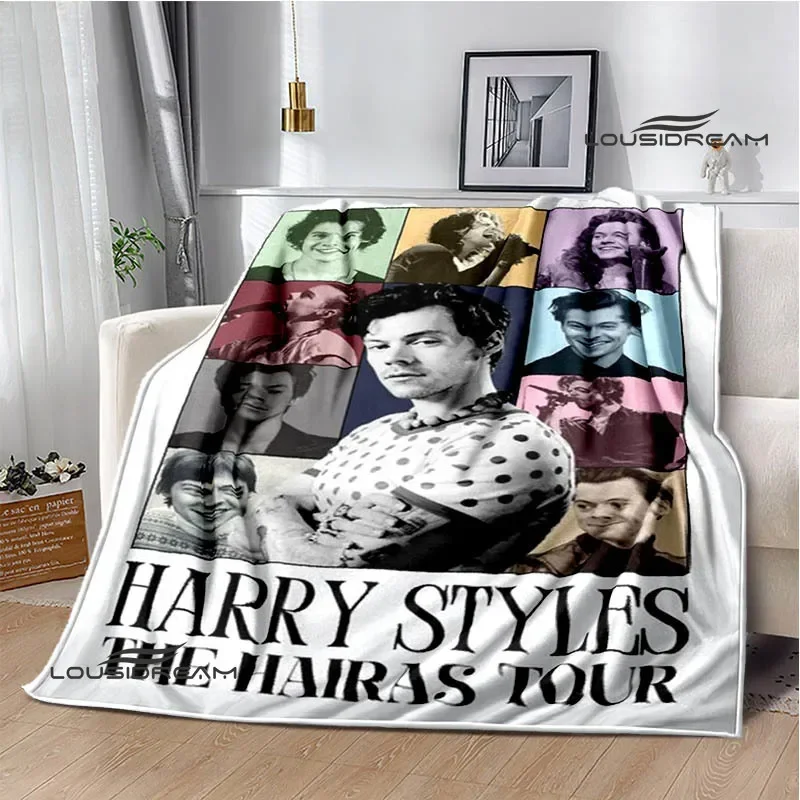 Одеяло с принтом Singer H-Harry-S-Styles одеяла для пикника теплое одеяло фланцем мягкое и