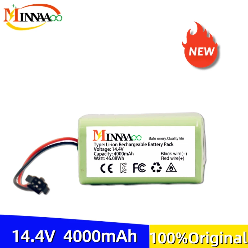 

Minnaaoo 14.4V 2600mAh Li-ion Battery for Conga Excellence 950 990 1090 1790 1990 Deebot N79S N79 DN622 Eufy Robovac 11S 12 X500