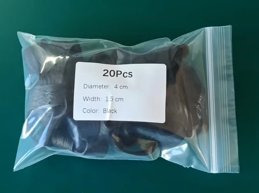 

Черные широкие эластичные резинки диаметром 4 см для упаковки канцелярских товаров