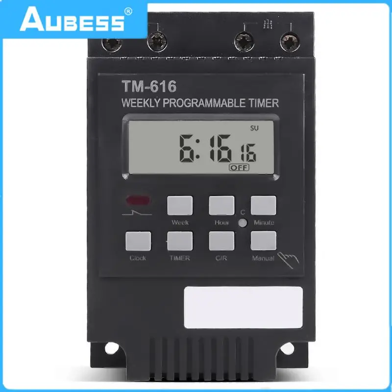 

Heavy Load Din Rail Mount Switch 30a Digital Timer Weekly Programmable Timer Tm616 Timer Switch Free Shipping Electric 30amp