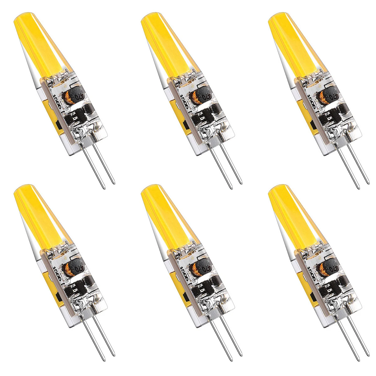 6 PCS Dimmable Mini G4 LED COB Lamp 6W Bulb AC DC 12V 220V Candle Lights Replace 30W 40W Halogen for Chandelier Spotlight Light