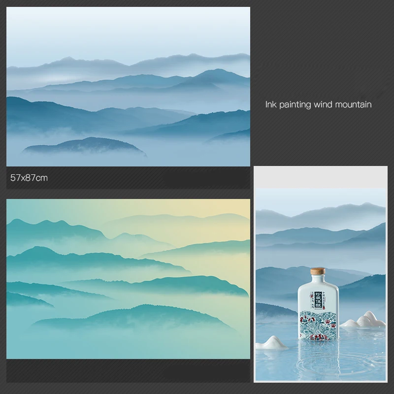 

Blue Mountain In Cloud 57X87cm Photography Backdrops PVC Backgrounds 2 Sided Waterproof for Studio Photo