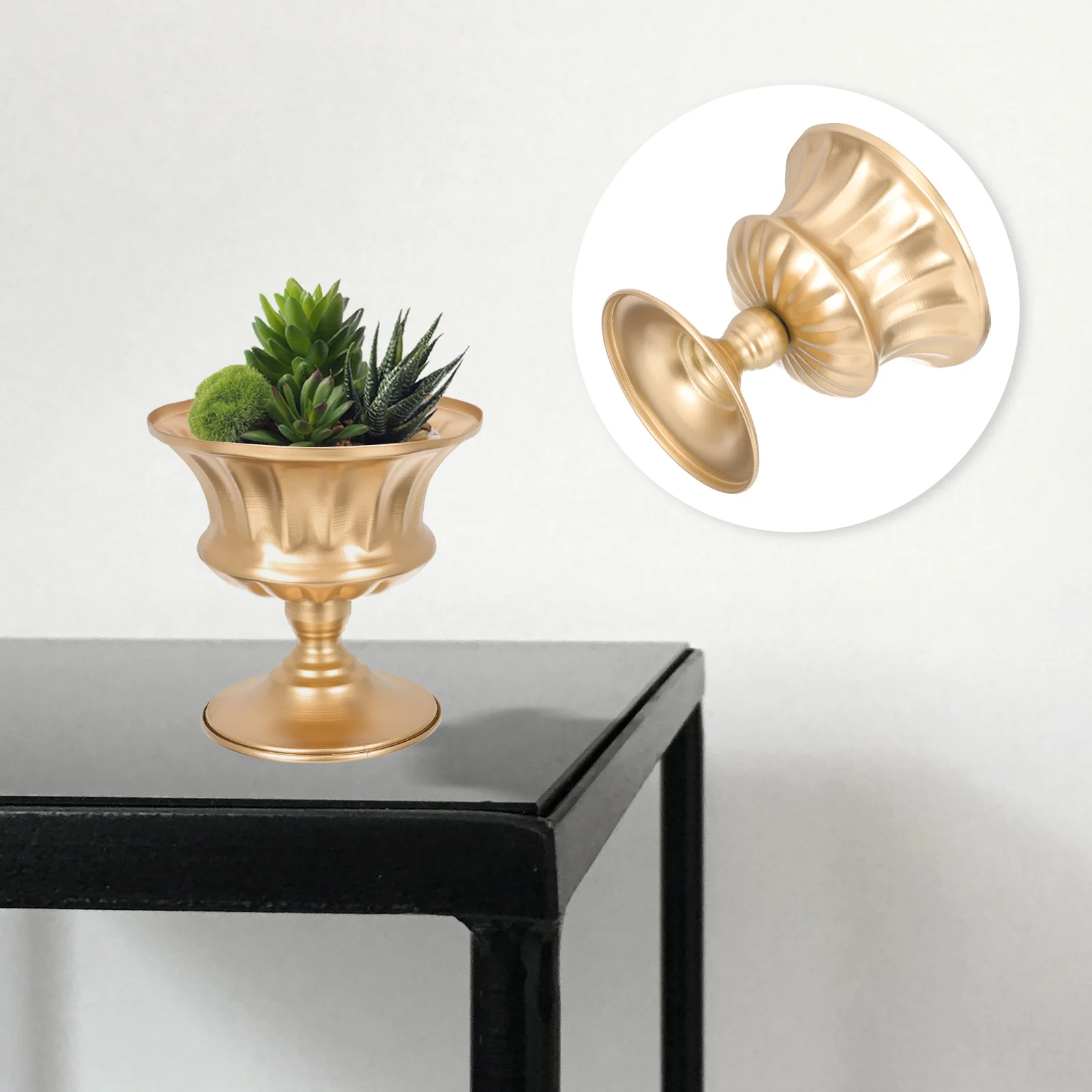 

Iron Flower Pot Vintage Wedding Decor Fresh Storage Dry Vase Floral Arrangement Container Office Centerpiece