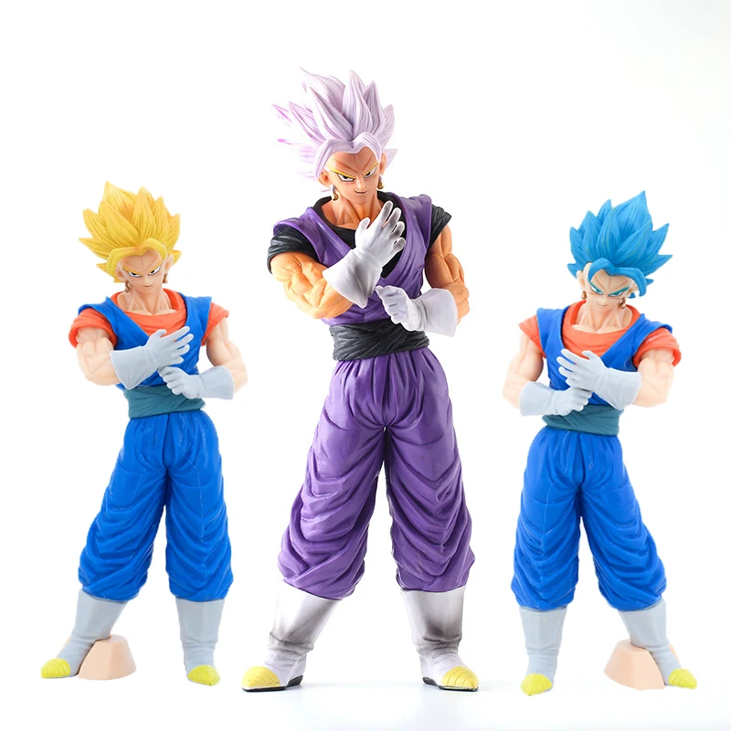 

Dragon Ball Z Vegetto Figure Super Saiyan God Blue Purple Yellow Hair Vegeta Son Goku Figurines PVC Model Decktop Decoration