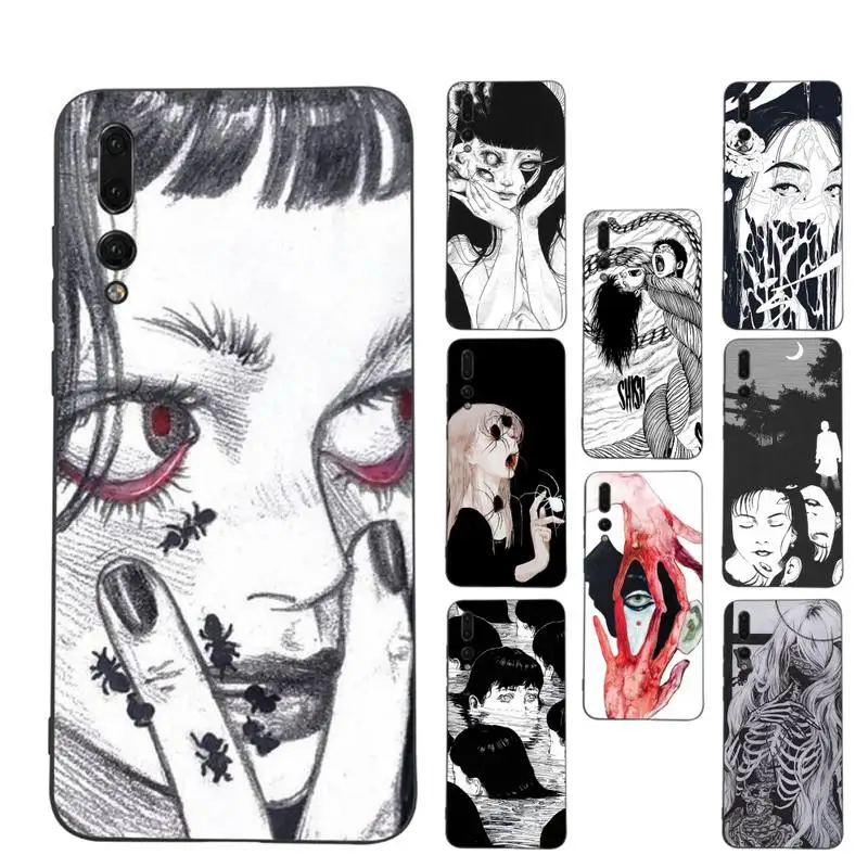 

Japanese Horror Manga Style Phone Case for Redmi 8 9 9A for Samsung J5 J6 Note9 for Huawei NOVA3E Mate20lite cover
