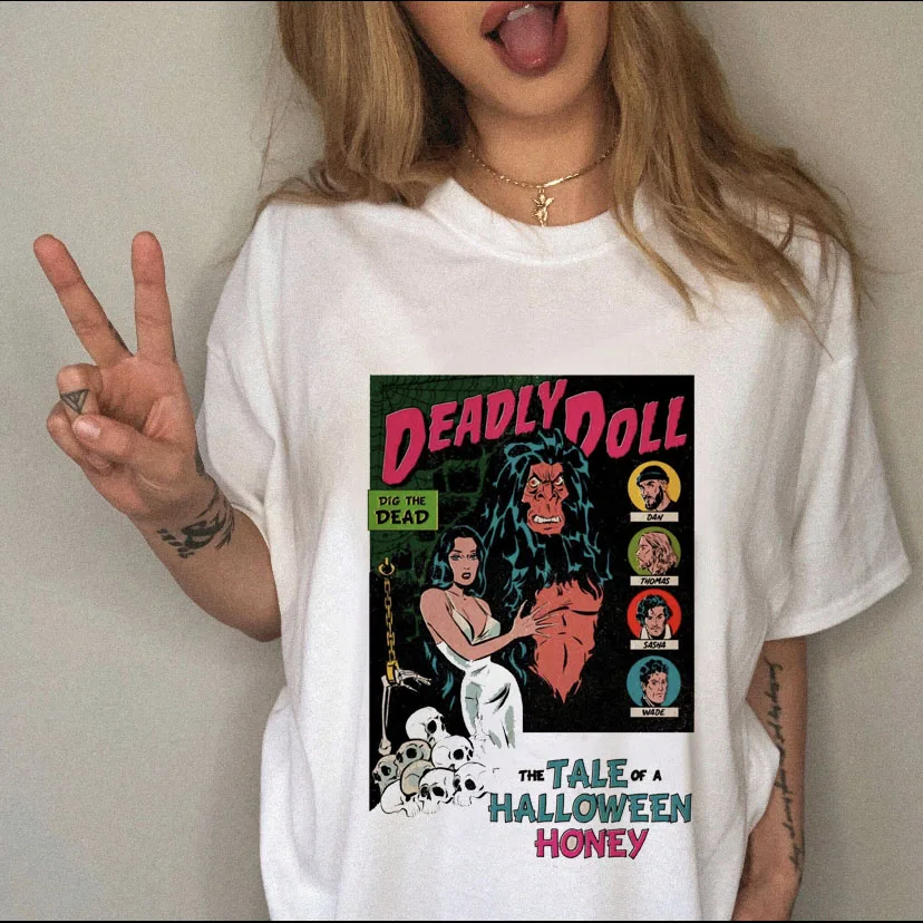 

Women Fashion Tees Hiphop Tshirt Trend Tshirt Female Short Sleeve Tops Print Ladies Clothes Cartoon Graphic O-neck T-Shirt 2022