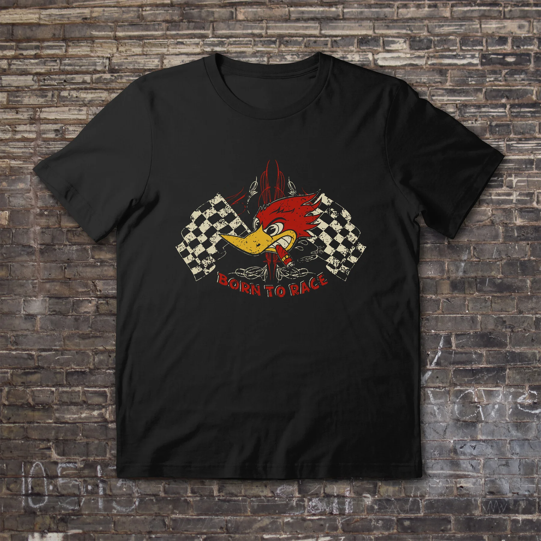 

Amazing Pure Cotton T Shirt Oversized Born To Race Hot Rod Muscle Car Cafe Racer Chopper Custom V8 Retro T-shirt Men T-shirts