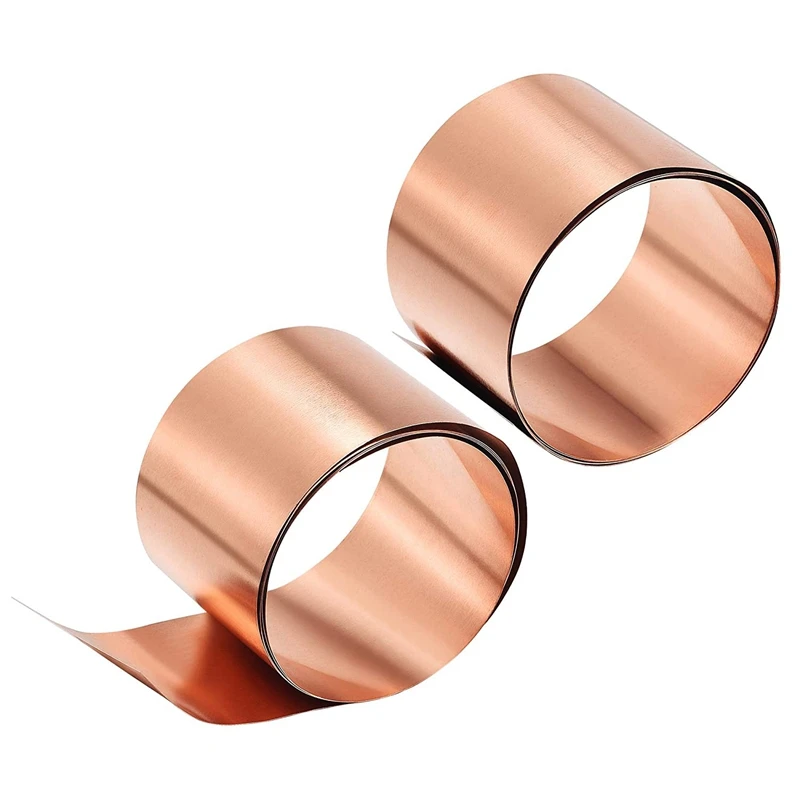 

Copper Sheet Roll, Metal Foil Plate 1000Mm X 50Mm X 0.1Mm 2Pcs
