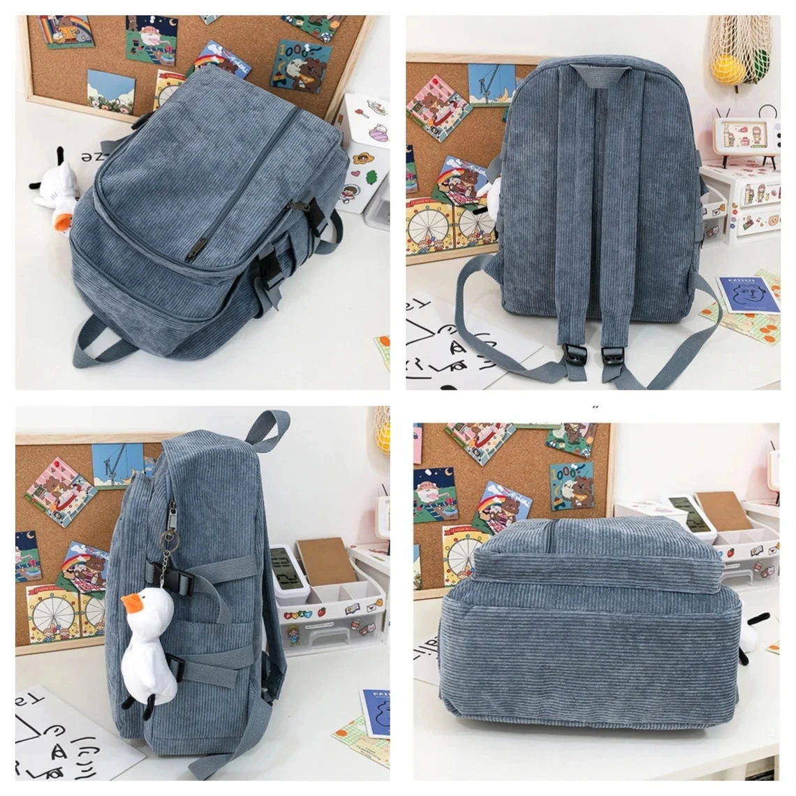 Corduroy Backpack, Handmade Bag, Small Bag, Girl Bag, Modern Bag, Women's Backpack,Fashion Students School Bags