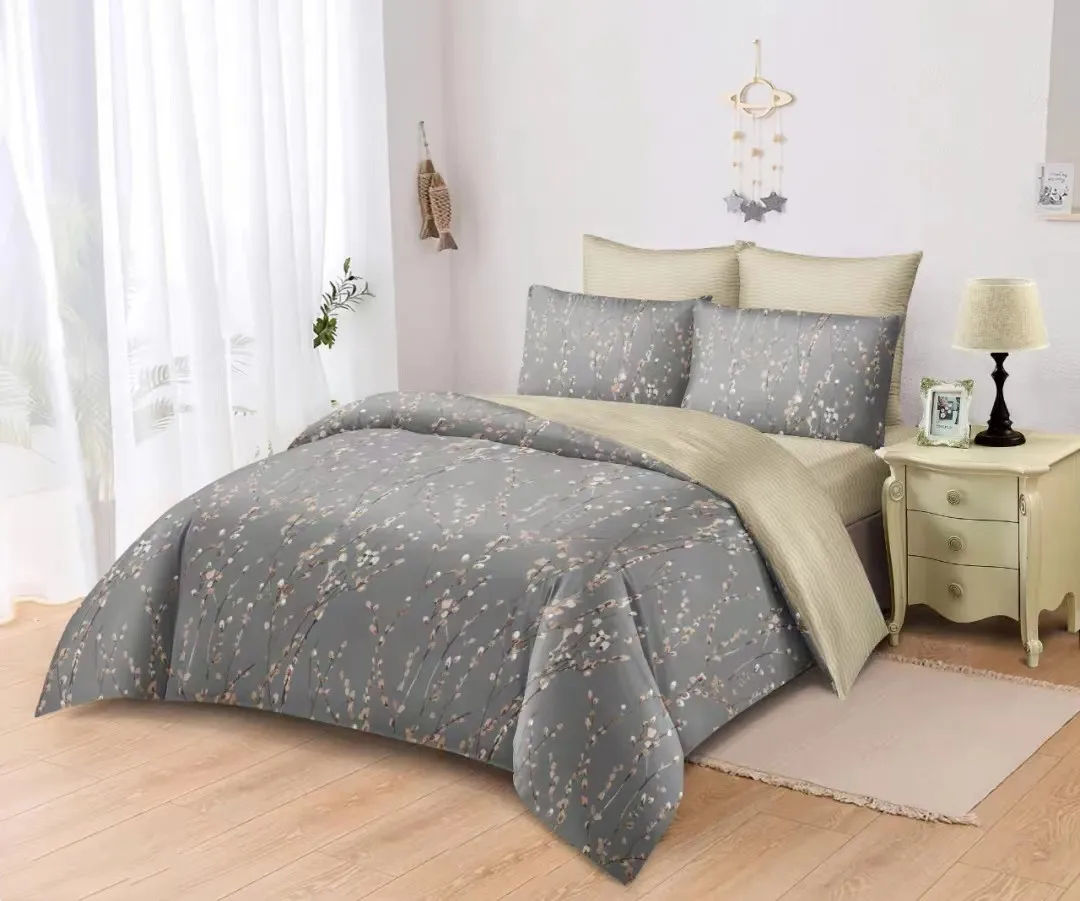 

Комплект постельного белья из 3 предметов-1000-TC, роскошное стеганое одеяло из микрофибры, пододеяльник на молнии