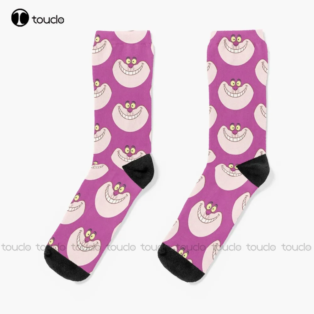 

Cheshire-Cat - Wonderland Socks Halloween High Socks Women Personalized Custom Unisex Adult Teen Youth Socks 360° Digital Print
