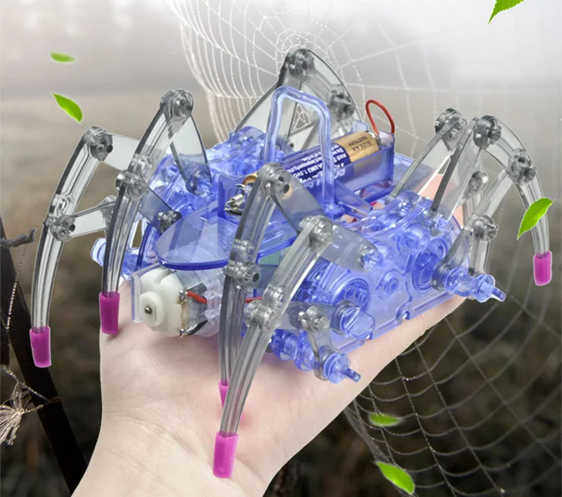 

New funny Diy Electric Spider Robot puzzle toy Electric Crawling Animal Science Toy Model electronic pet Gifts for children