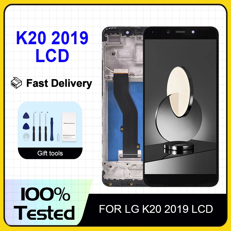 Дисплей 5,45 дюйма K8 Plus для LG K20 2019, ЖК-дисплей с сенсорной панелью и цифровым преобразователем в сборе, бесплатная доставка с инструментами, 1 шт.