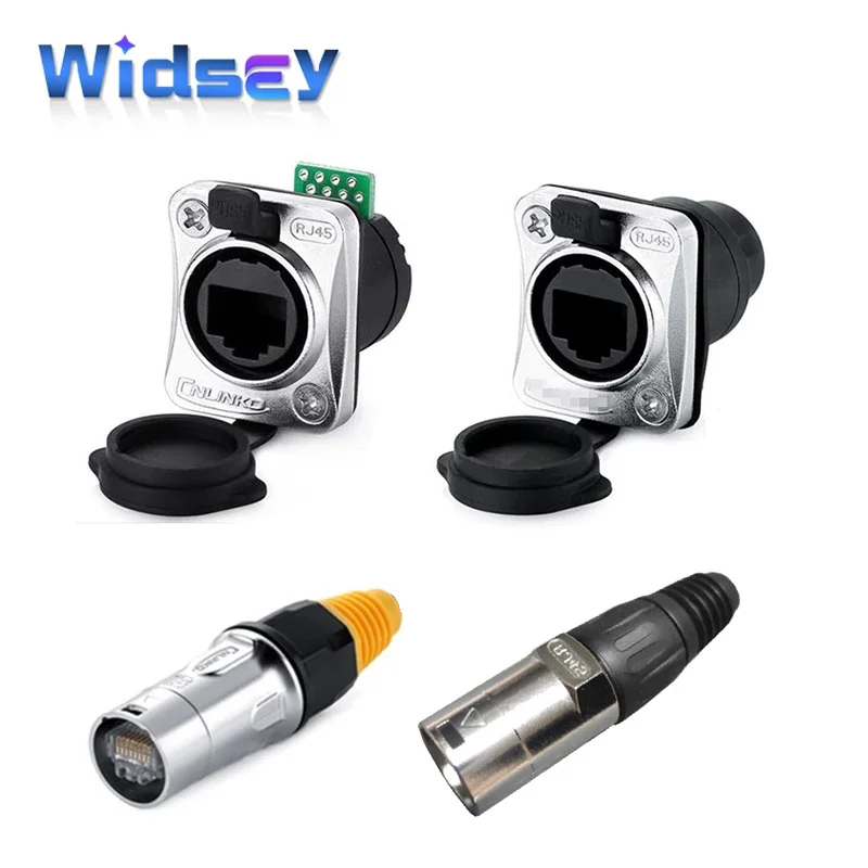 YT-RJ45 Защелкивающийся сетевой кабель 8P8C Мужской Женский Ethernet PCB Водонепроницаемый