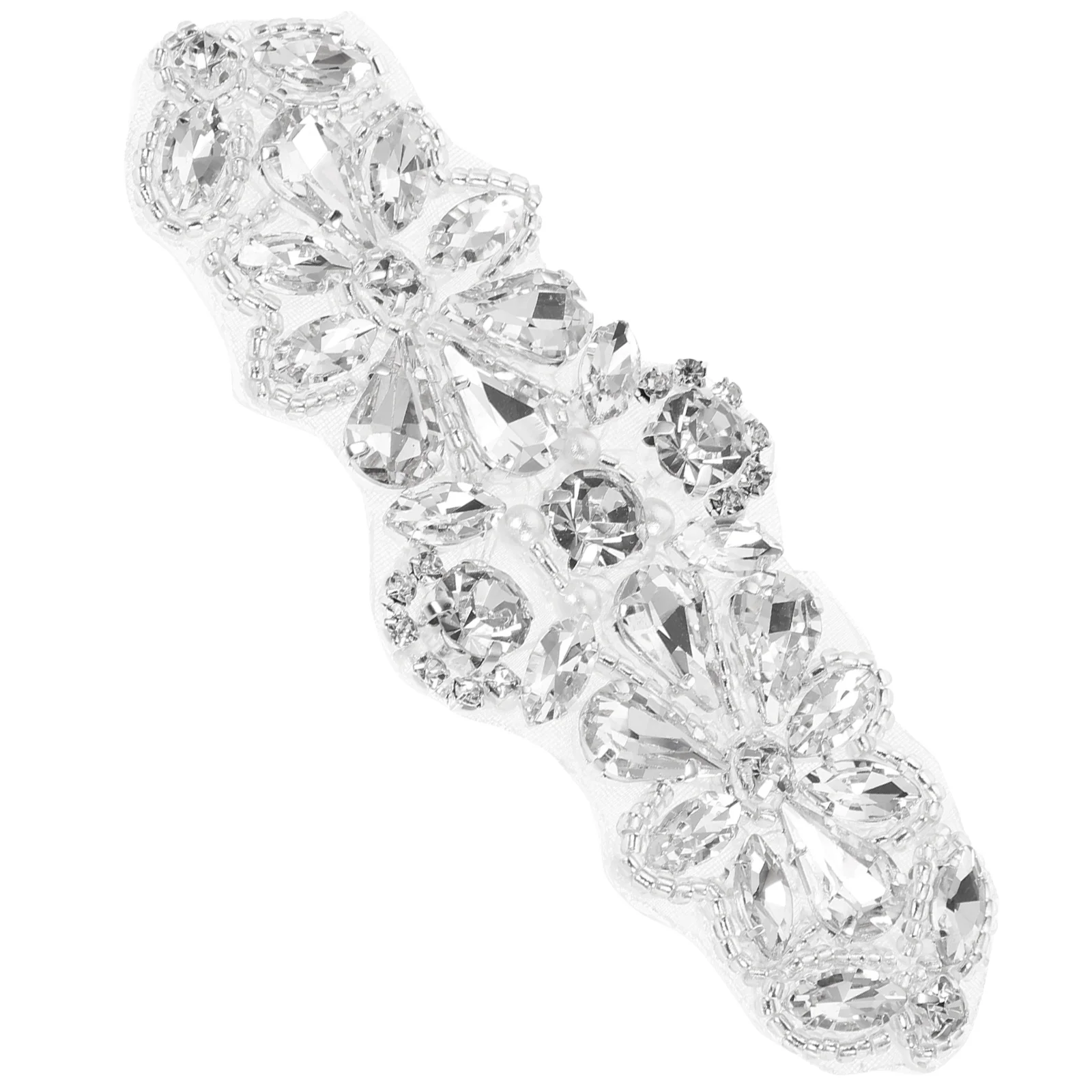 

Belt Applique Sash Bridal Appliques Wedding Sewing Dress Rhinestone Crystal Iron Bling Patch Glitter Hair Clothes Pearl Shoe