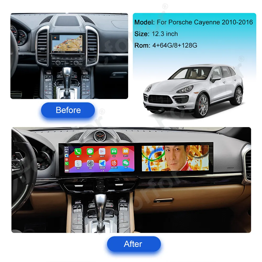 Обновленный автомобильный радиоприемник 2024 на Android 13 0 для Porsche Cayenne 2010-2016