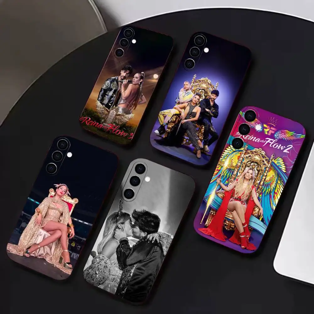 Фото Чехол для телефона Yeimy-La Reina Del Flow -ES для Samsung A72, A71, A72, A70, A53, A52, A51, черный, мягкий, из ТПУ №1