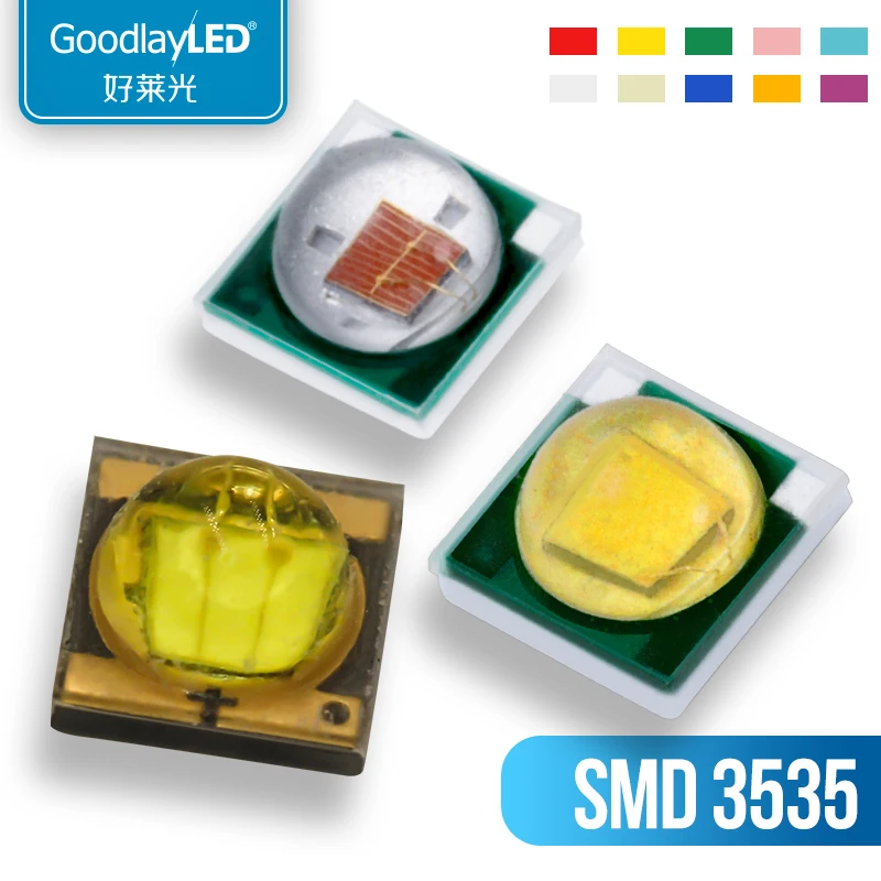 3535 шт. 1-3 Вт световой патч фотолампа с теплым желтым красным зеленым синим
