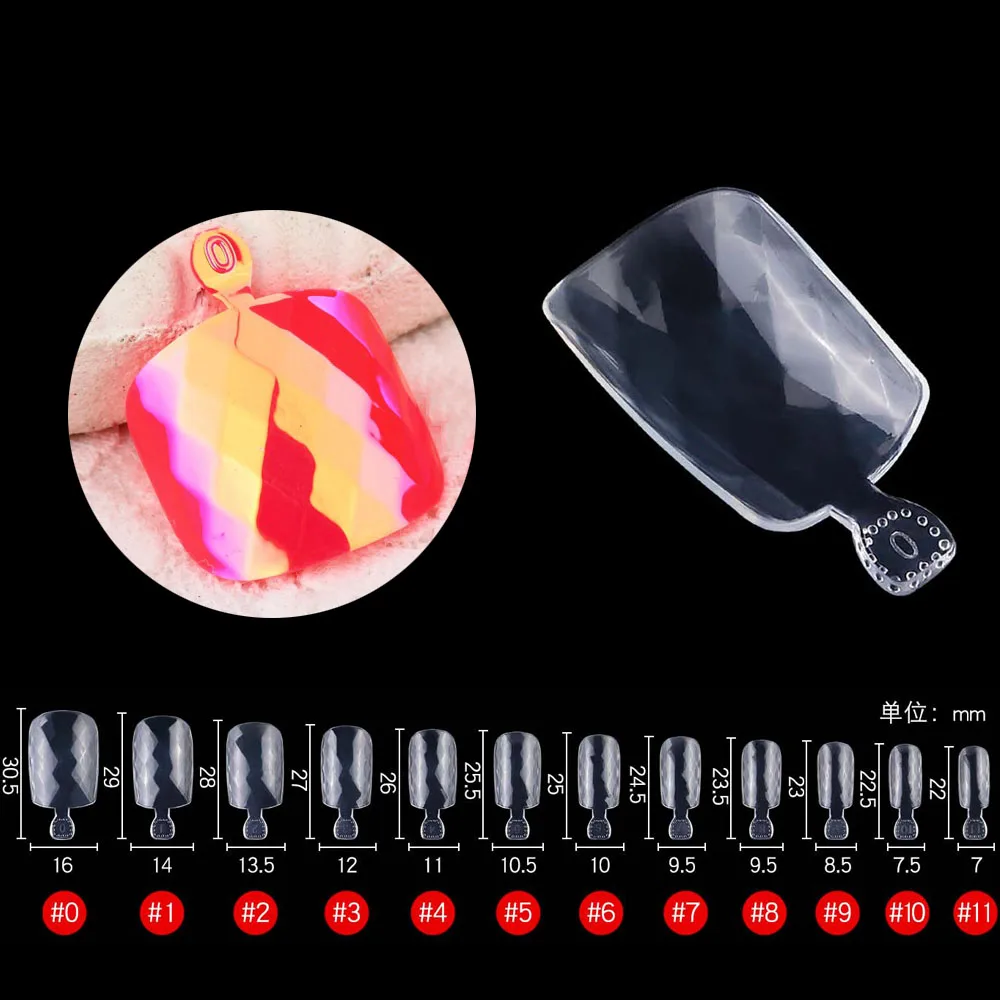 

120Pcs Diamond Fake Nail Tips Clear Full Cover Square False Nails Extension Acrylic Press on Nail