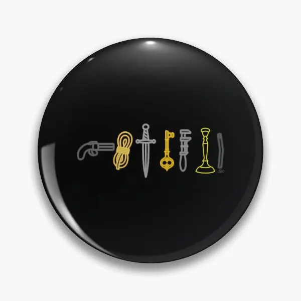 

Мягкая металлическая брошь на булавке в виде оружия