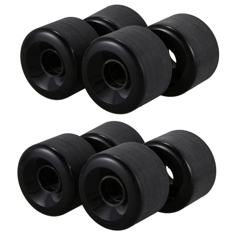 

8 Pack Skateboard Wheels Elastic PU Wearable Flexible Durable 65X45 PU Skateboard Wheels Sports Black