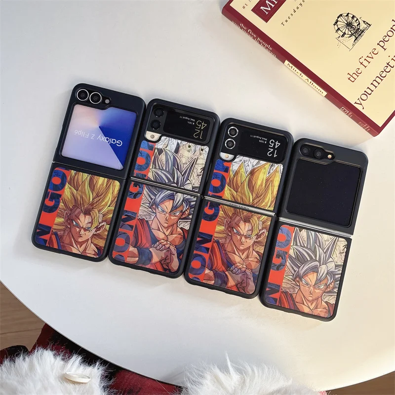 Чехол для телефона 3D Changing Visual Dragon Ball Samsung Galaxy Z Flip 6 5 4 3 5G Zflip5 Cartoon Goku Fold Защитный